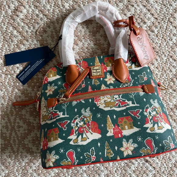 Dooney & Bourke Handbags - Dooney & Bourke Disney Mickey Minnie Christmas  Festive Print purse